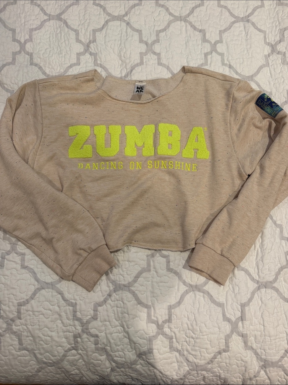 Zumba Fitness Dancing on Sunshine Cropped Sweatshirt